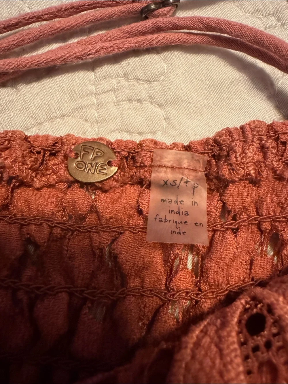 Free People Lace Bodice Maxi Dress in Dusty Coral